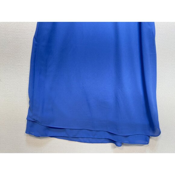 BCX Womens Cold Shoulder Shift Dress Size M Royal Blue V-Neck Ruffle Sleeve - Picture 10 of 10